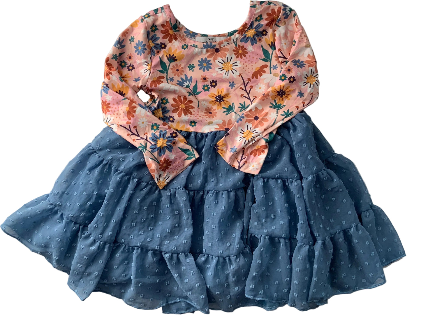 Girls Floral Ruffle Dress
